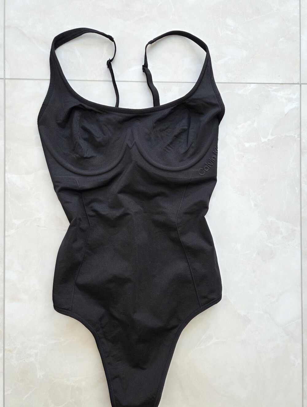 Calvin Klein Black Sculpting Bodysuit Top